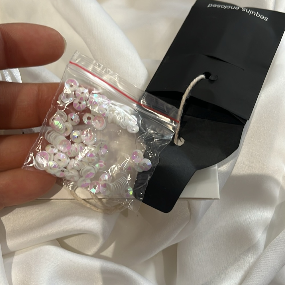 Retrofete Maxi dress iridescent sequence with belt - Picture 13 of 17